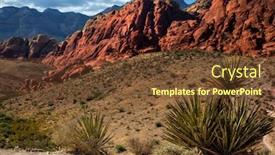  Presentation with nevada - Amazing presentation theme having landscape into red rock canyon in nevada with mountains in background backdrop and a tawny brown colored foreground