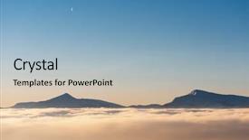  Presentation with sun breaking through clouds - Audience pleasing PPT layouts consisting of landscape mountain goverla and petro backdrop and a light blue colored foreground