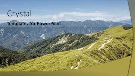  Presentation with landscape - Presentation design having landscape-mt-hehuan-with-grassland and a light blue colored foreground