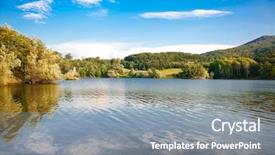  Presentation with tourism - PPT theme enhanced with landscape near bor city serbia background and a gray colored foreground