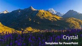  Presentation with mont blanc - Slides with landscape-near-col-du-petit background and a wine colored foreground