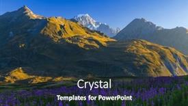  Presentation with mont blanc - Slide set consisting of landscape-near-col-du-petit and a wine colored foreground