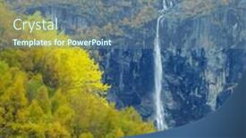  Presentation with glacier - Slide set featuring landscape near melkevollbreen glacier jostedalsbreen national park norway background and a seafoam green colored foreground