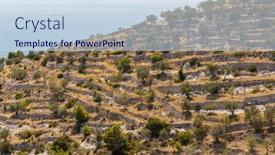  Presentation with landscape - Colorful slide set enhanced with landscape-near-monte-sant-angelo backdrop and a sky blue colored foreground