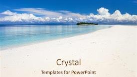  Presentation with malaysia - Slides enhanced with landscape of a small uninhabited background and a cream colored foreground