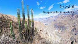  Presentation with landscape - Presentation theme consisting of landscape-of-arequipa-peru background and a light blue colored foreground