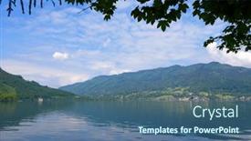  Presentation with lake - Slide set with landscape-of-attersee-lake and a ocean colored foreground