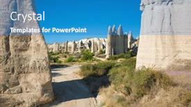  Presentation with cappadocia - Presentation consisting of landscape-of-cappadocia-in-turkey background and a teal colored foreground