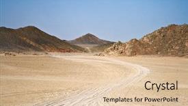  Presentation with landscape desert - Cool new presentation design with landscape of desert sahara egypt backdrop and a lemonade colored foreground