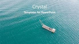  Presentation with fishing boat - Slide deck consisting of landscape-of-fishing-boat-over background and a teal colored foreground