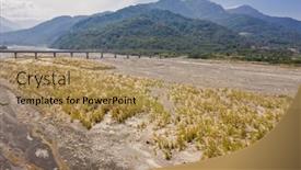 Presentation with golden - Amazing presentation theme having landscape-of-golden-miscanthus backdrop and a coral colored foreground