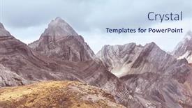  Presentation with mountain - Slides with landscape-of-high-mountain background and a sky blue colored foreground