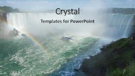  Presentation with falls - Slide deck with landscape of horseshoe falls background and a light blue colored foreground