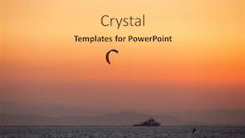  Presentation with kite - Presentation consisting of landscape-of-kite-surfers background and a light gray colored foreground