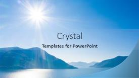  Presentation with lake - Theme featuring landscape-of-maggiore-lake background and a light blue colored foreground