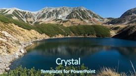  Presentation with landscape - Audience pleasing slides consisting of landscape-of-mount-tate backdrop and a ocean colored foreground