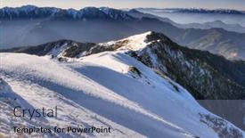  Presentation with snow mountain - Theme consisting of landscape of mountain in winter with snow in morning taiwan asia background and a seafoam green colored foreground