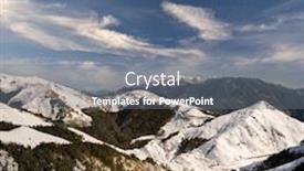  Presentation with mountain snow - PPT theme consisting of landscape-of-mountain-with-winter background and a gray colored foreground
