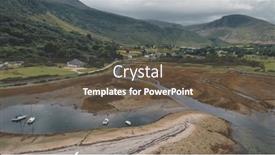  Presentation with cinematic - Presentation theme featuring landscape-of-mountains-valley-nobody background and a tawny brown colored foreground