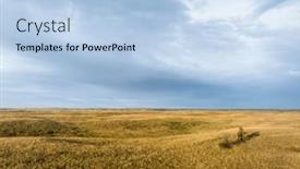  Presentation with national - Presentation theme with landscape-of-nebraska-sandhills and a light blue colored foreground