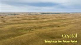  Presentation with river forest - Presentation theme consisting of landscape-of-nebraska-sandhills and a tawny brown colored foreground