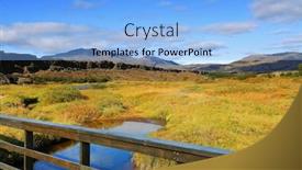  Presentation with iceland - Amazing slide set having landscape-of-pingvellir-national-park backdrop and a light blue colored foreground