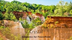  Presentation with usa - PPT theme with landscape-of-providence-canyon-georgia background and a gold colored foreground