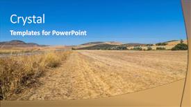  Presentation with landscape - Presentation enhanced with landscape-of-sierra-de-grazalema background and a teal colored foreground