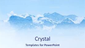  Presentation with snow mountain - Slide deck having landscape of snow mountain background and a sky blue colored foreground