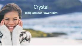  Presentation with indian woman face beauty - PPT theme with landscape of snow mountains nature background and a ocean colored foreground