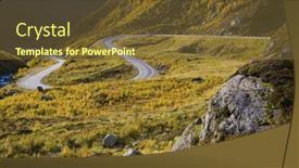  Presentation with norway - Presentation having landscape-of-southern-vestlandet-norway background and a tawny brown colored foreground