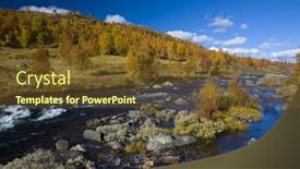  Presentation with norway - Presentation theme having landscape-of-southern-vestlandet-norway background and a tawny brown colored foreground