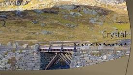  Presentation with norway - Cool new slide deck with landscape-of-southern-vestlandet-norway backdrop and a coral colored foreground