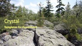  Presentation with mountains - Cool new theme with landscape of table mountains stolowe backdrop and a tawny brown colored foreground