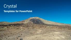  Presentation with lava - Presentation theme with landscape-of-teide-national-park background and a dark gray colored foreground