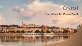  Presentation with budapest - Theme featuring landscape-of-the-buda-side background and a lemonade colored foreground