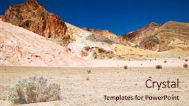  Presentation with death - PPT theme having landscape of the death valley background and a lemonade colored foreground