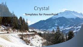  Presentation with landscape - Colorful slide deck enhanced with landscape-of-the-engadine-valley backdrop and a light blue colored foreground