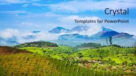  Presentation with kerala - PPT theme with landscape of the tea plantations background and a light blue colored foreground
