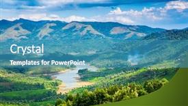  Presentation with kerala - PPT theme enhanced with landscape of the tea plantations background and a  colored foreground