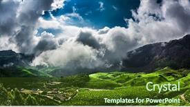  Presentation with kerala - Slide deck featuring landscape of the tea plantations background and a  colored foreground