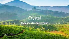  Presentation with kerala - Beautiful presentation theme featuring landscape of the tea plantations backdrop and a teal colored foreground