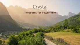  Presentation with village - Theme featuring landscape-of-the-theth-village background and a  colored foreground