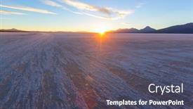  Presentation with salt - Amazing presentation theme having landscape-of-the-uyuni-salt backdrop and a dark gray colored foreground