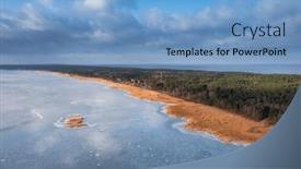  Presentation with sea - Slide set consisting of landscape-of-the-vistula-spit and a teal colored foreground