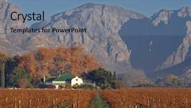  Presentation with cape town south africa - Slides having landscape of vineyards and homestead background and a seafoam green colored foreground