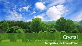  Presentation with mountains forests green forest - Beautiful presentation featuring landscape of young green forest backdrop and a forest green colored foreground
