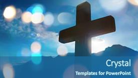  Presentation with christian - Amazing PPT layouts having landscape on background christian backdrop and a ocean colored foreground