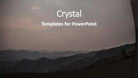  Presentation with landscape - Audience pleasing slide set consisting of landscape-over-the-mountain-range backdrop and a gray colored foreground