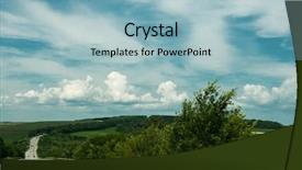  Presentation with road - Beautiful slide set featuring landscape-owith-road-among-fields backdrop and a light blue colored foreground